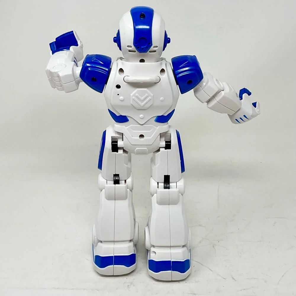 White and Blue Robot Toy with Remote - Picture 3 of 4